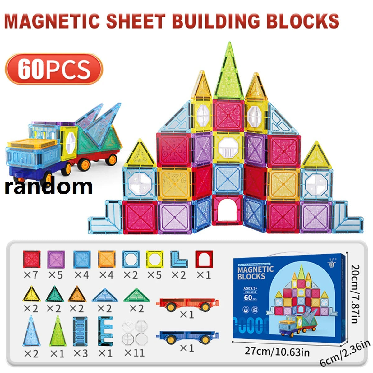 Magnetic Tiles STEM Building Blocks Educational Toy for Kids