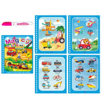 Magic Water Drawing Book with Reusable Coloring Pen for Kids Fun