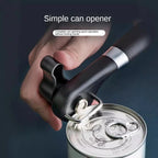 Stainless Steel Manual Can Opener with Side Cut & Bottle Opener Tool