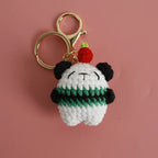 Cute Bear Couple Crochet Keychain Set Mini Animal Doll Charm
