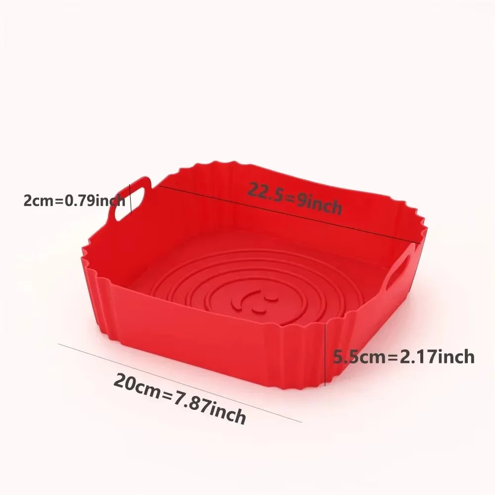 Reusable Silicone Air Fryer Basket Liner – Non Stick Cooking Pot for Air Fryers