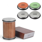 Rolling Knife Sharpener Kit – Magnetic Diamond Sharpening Stone with 15° & 20° Angle Guide
