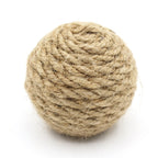 Handwoven Hemp Rope Cat Ball for Interactive Rolling and Scratching
