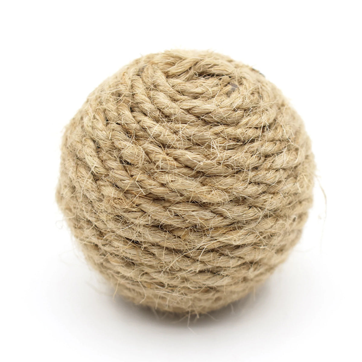 Handwoven Hemp Rope Cat Ball for Interactive Rolling and Scratching