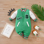 0-18 Baby Jumpsuit Casual Letter Embroidery For Comfortable And Soft Boys And Girls Summer Short Sleeved Newborn Clothes