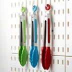 Anti-Slip Stainless Steel Cooking and Serving Tongs for Kitchen