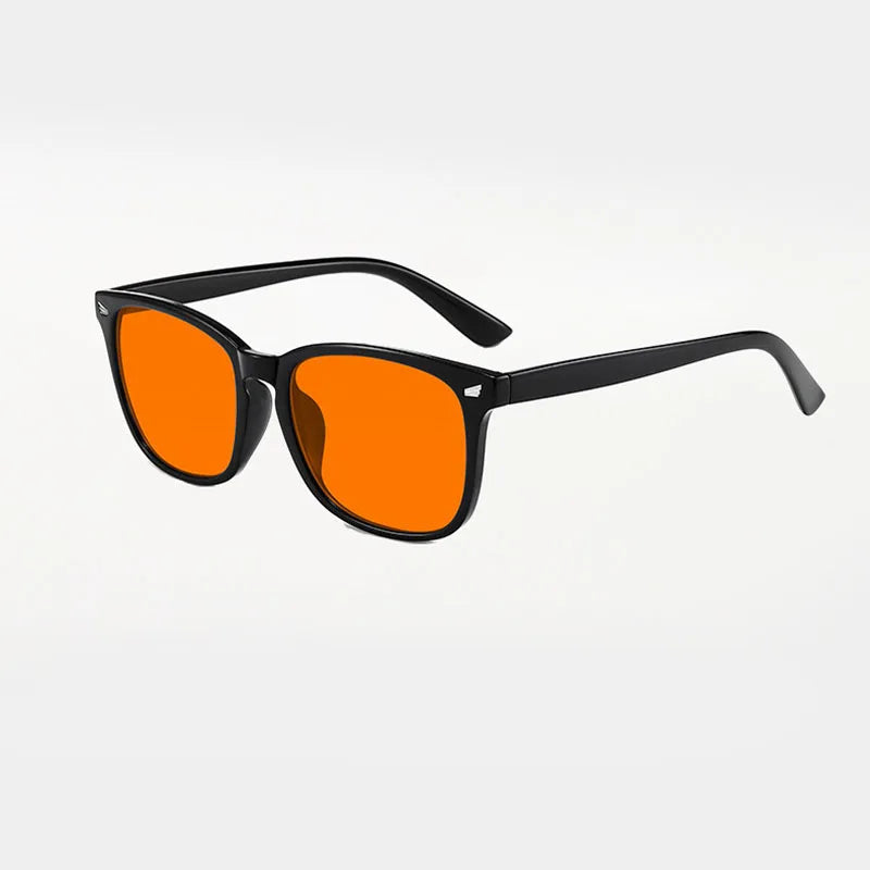Unisex Red Lens Blue Light Blocking Glasses for Night Screen Use