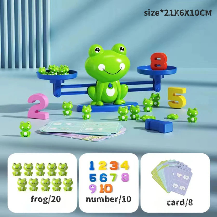 Frog Balance Math Toy Montessori Learning Game for Kids