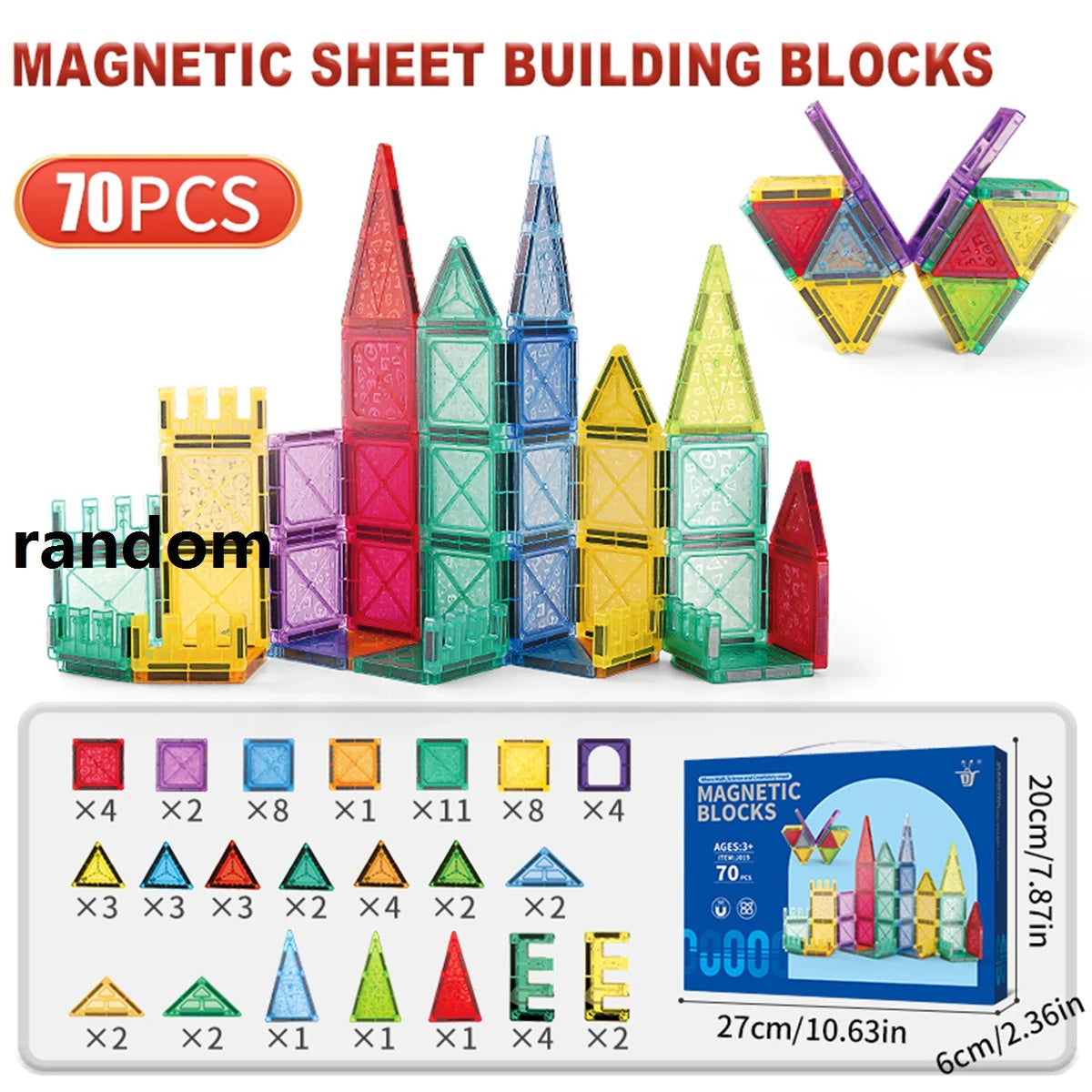Magnetic Tiles STEM Building Blocks Educational Toy for Kids