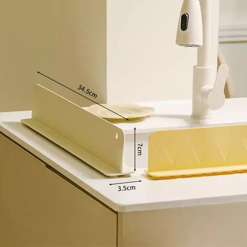 Silicone Sink Splash Guard – Waterproof Non-Slip Sink Baffle with Suction Cups