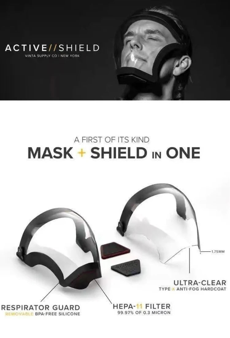 Transparent Kitchen Face Shield Anti-Fog Protective Visor for Cooking