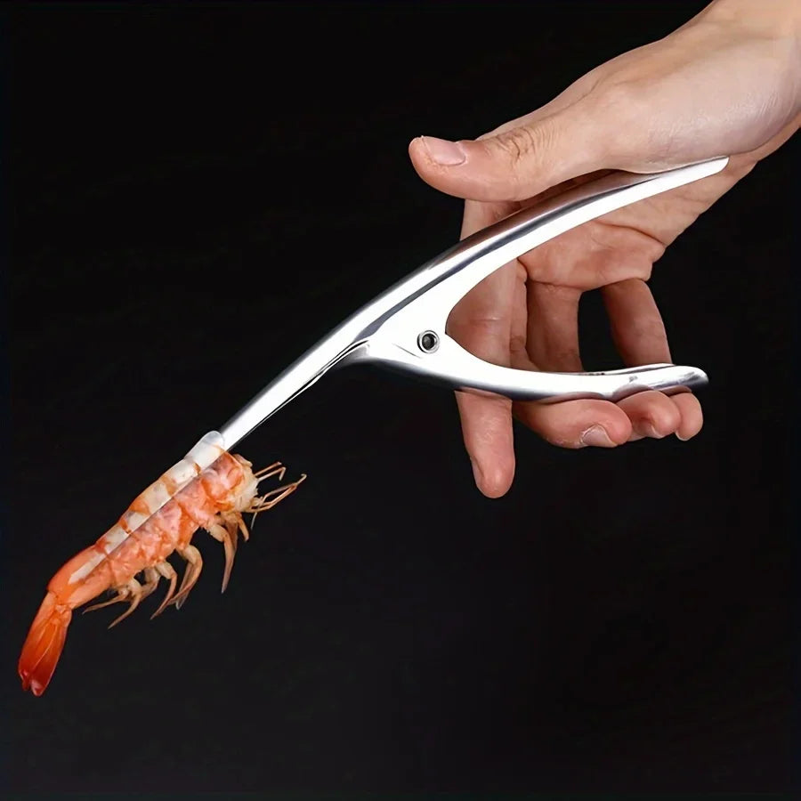 Stainless Steel Shrimp Deveiner – Ergonomic Fishbone Seafood Preparation Tool