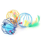 Interactive Colorful Mouse Cage Cat Toy for Indoor Active Play