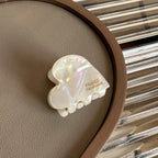 Mini Heart Acetate Hair Claw Clip for Women & Girls