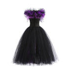 Girls Maleficent Costume Dress – Luxury Villain Tulle Gown