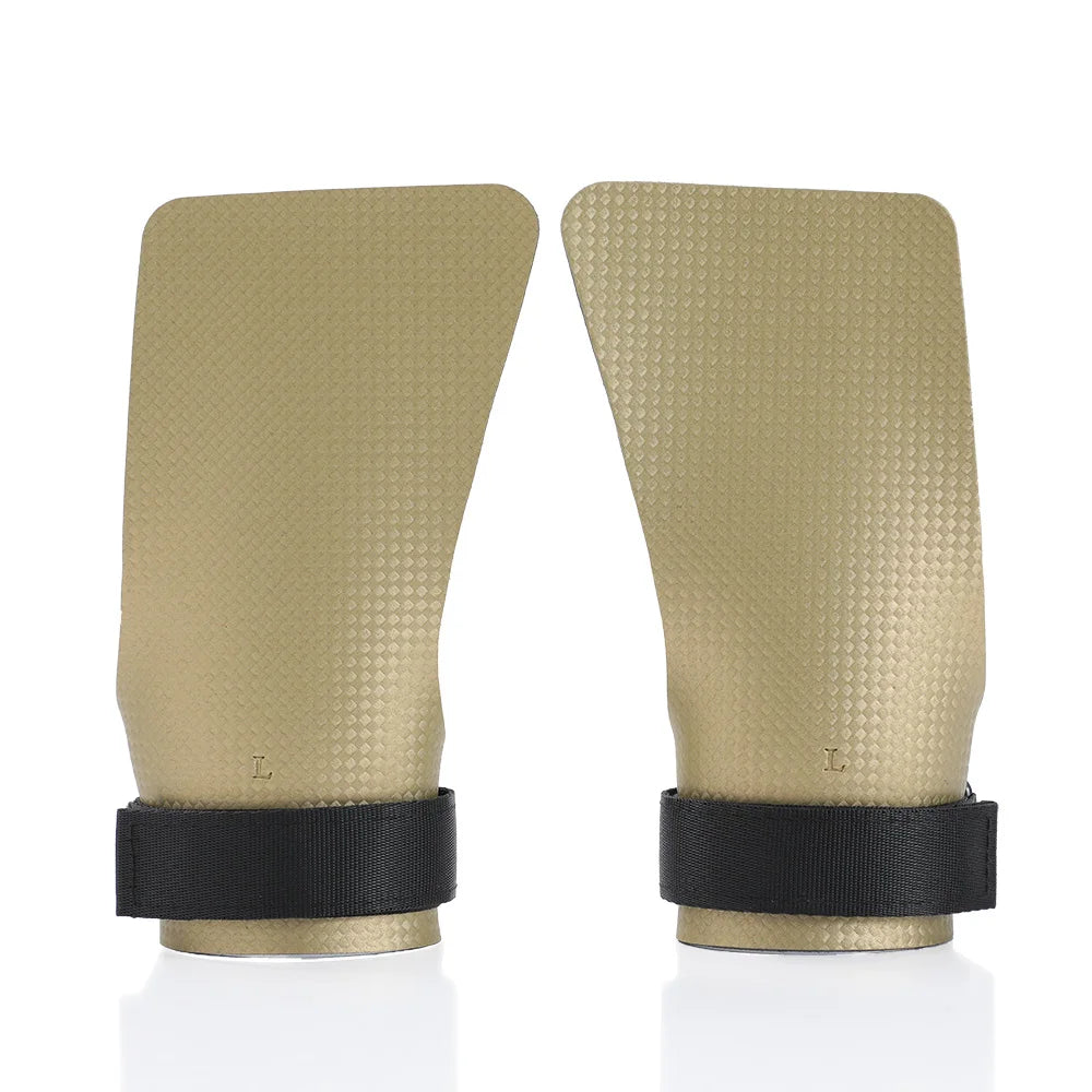 A Pair of Carbon No Finger Hole Hand Grips for Crossfit Pull Ups Cross Training Kettlebell Gymnastics Workout Palm Protector