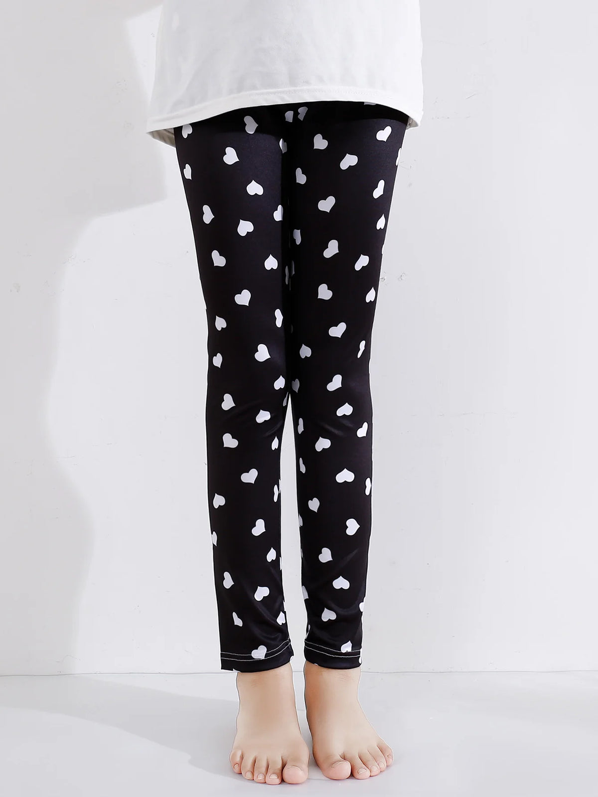 1 Pair of Cute Print Kids Baby Girl Leggings Spring Summer Children Stretch Slim Pants Suitable for 2-12 Years Girls Daily Wear