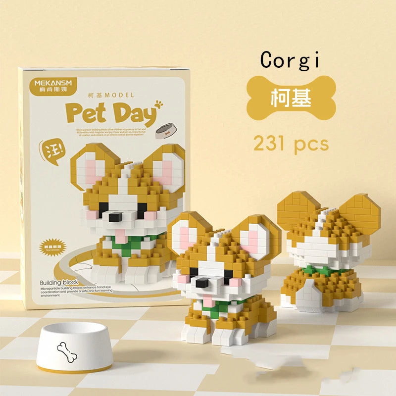 Mini Pet Animal Building Blocks – 18 Styles DIY Toy Set