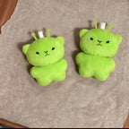 1/2/4/6/12pcs Mini Alien Cat Plush Doll Green Space Cat Pendant Portable Keychains Bag Decoration Trendy Toys Surprise Gifts