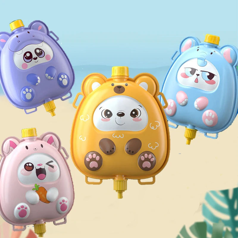 Cartoon Backpack Water Gun for Kids Summer Outdoor Water Play Toy