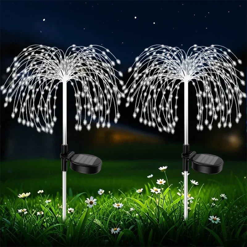 200LED Solar Power Pathway Lights Firework Decor Street Lawn Solar Lights for Outdoor Garden Yard