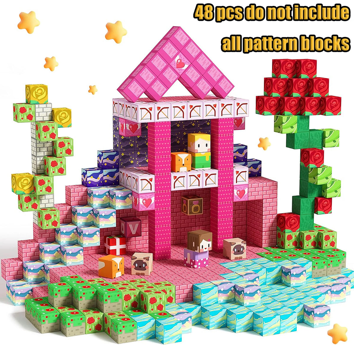 Magnetic Building Blocks Mine World Castle & Villa STEM Construction Set