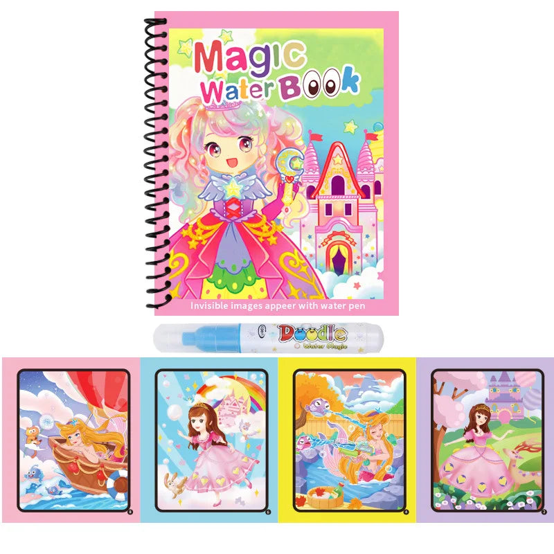 Magic Water Drawing Book – Reusable Mess-Free Painting Toy