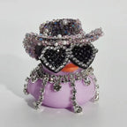 Luxury Diamond Rubber Duck Car Ornaments Purple Pink Black Car Ducks Funny Office Gifts Dashboard Decorations for Jeep for BMW