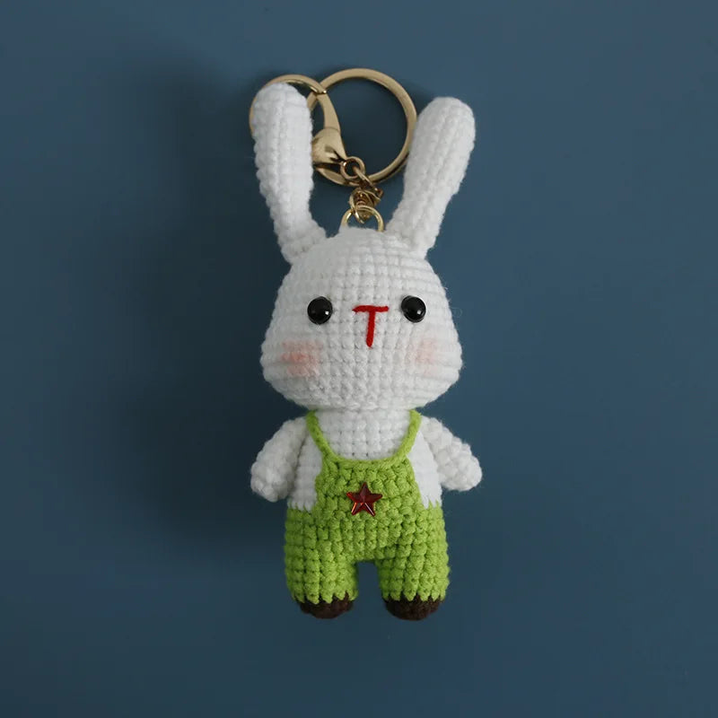 Cute Puppy Crochet Keychain Handmade Dog Bag Charm