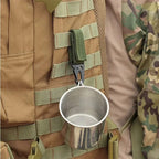 2PCS Tactical MOLLE Hanging Buckle Carabiner Clips for Outdoor Gear