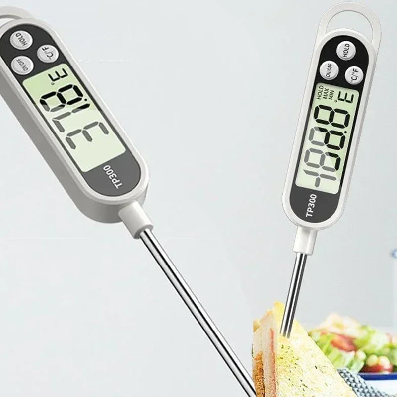 Digital Kitchen Thermometer – LCD Food Temperature Measuring Tool for Meat, Baking & BBQ