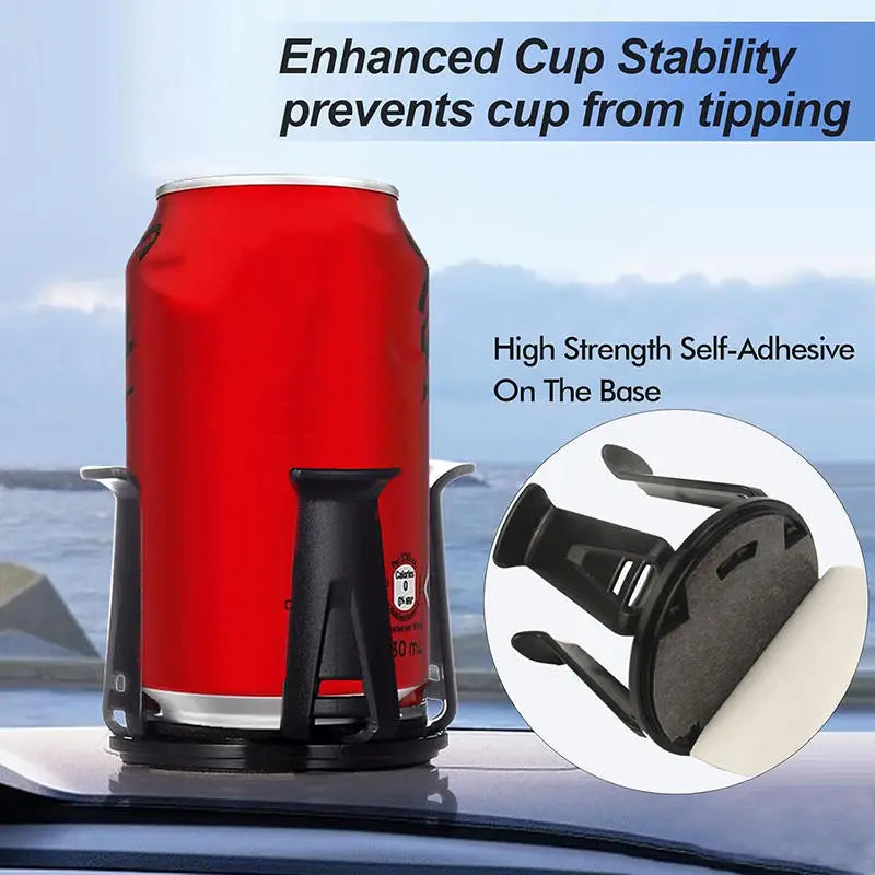 1/2Pcs Car Beverage Holder Adhesive Cup Storage Rack Car Cup Bottle Holder Multifunction Drink Rack Auto Accessories Black