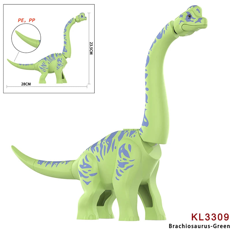 Jurassic Raptor Building Blocks Mini Dinosaur Construction Toy Set