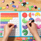 Magnetic Fraction Puzzle Montessori Math Learning Toy for Kids