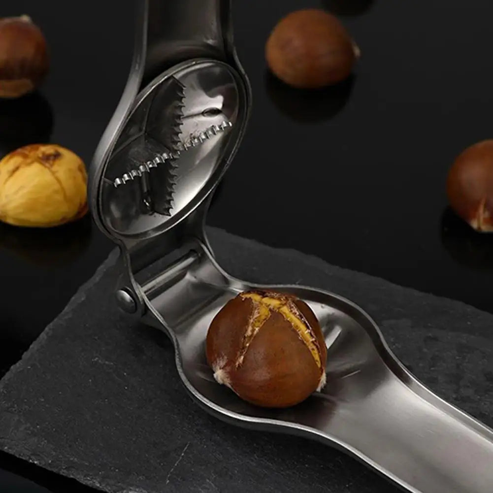 Stainless Steel Quick Chestnut Opener 2 in 1 Nut Cracker Tool