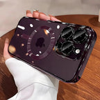 Magnetic Plating Camera Lens Protection Case For iPhone 17 16 15 14 13 12 11 18 Pro Max Case for Magsafe Wireless Charge Cover