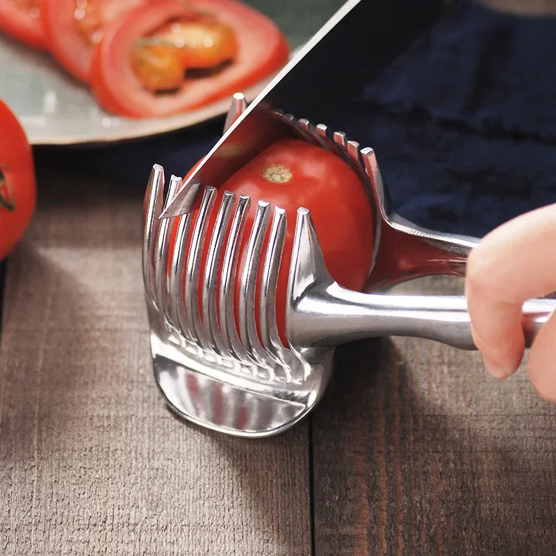 Stainless Steel Fruit Slicer Clip for Tomato, Onion and Citrus