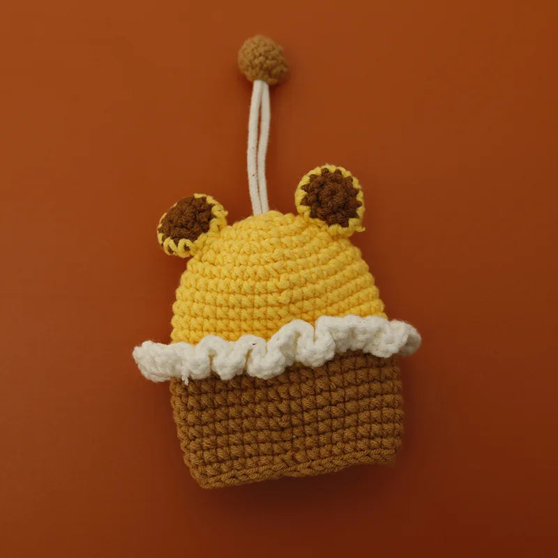 Cartoon Dog Key Case Handwoven Key Organizer Pouch