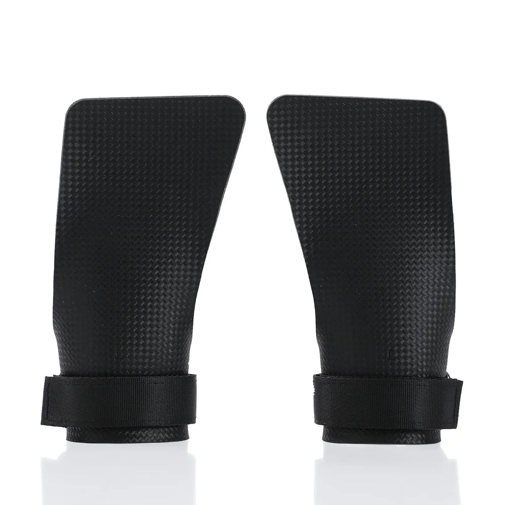 A Pair of Carbon No Finger Hole Hand Grips for Crossfit Pull Ups Cross Training Kettlebell Gymnastics Workout Palm Protector