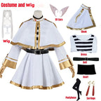Frieren Beyond Journey's End Cosplay Costume Anime Magician Dress Elf Ear Halloween Party Charistmas for Women Girls