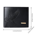 Short men's wallet thin 2024 new high-value eagle pattern student youth soft leather coin purse card package