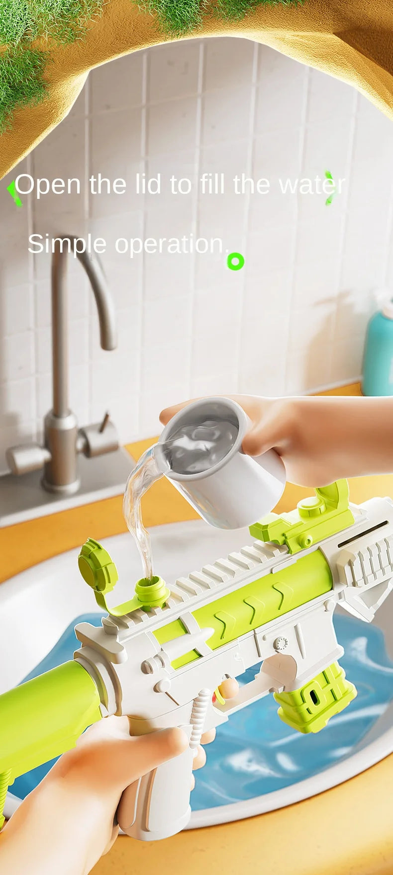 Kids Water Gun for Summer Beach Pool and Outdoor Water Play