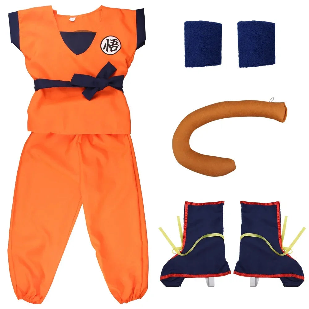 Son Goku Anime Cosplay Costume Set – Kids & Adult Outfit