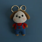 Cute Puppy Crochet Keychain Handmade Dog Bag Charm