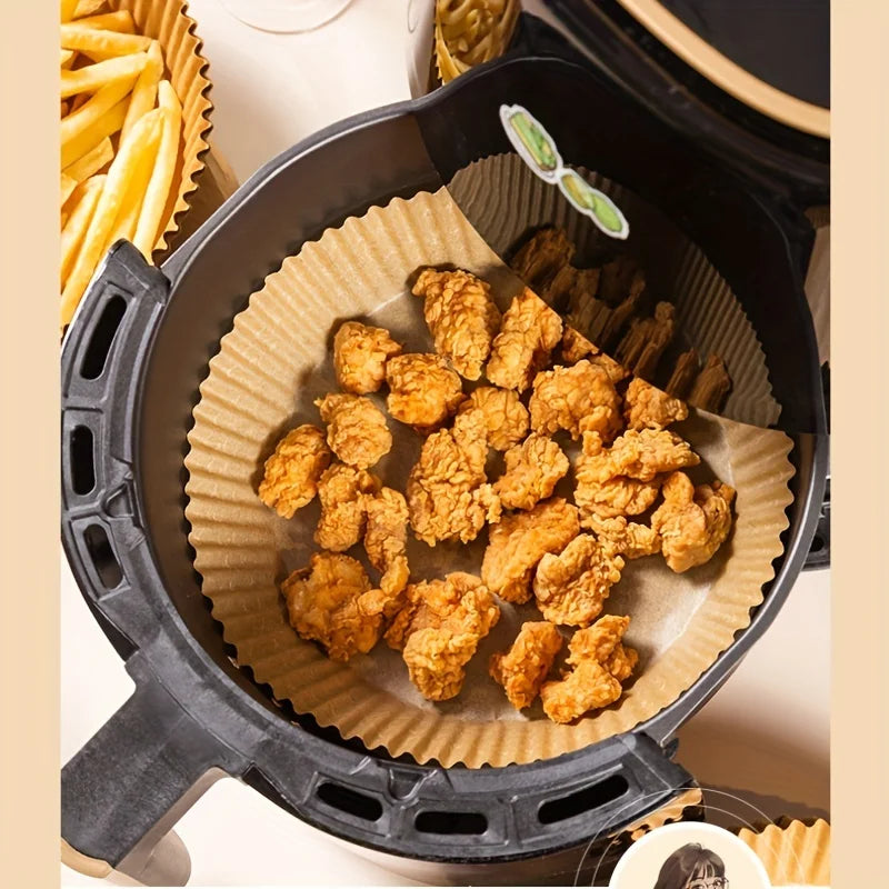 Disposable Air Fryer Paper Liners – Oil Proof Non-Stick Parchment Baking Paper