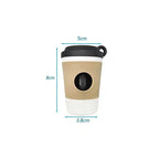 Portable Pet Poop Trash Can Dispenser Creative Coffee Cup Dog Garbage Storage Design Outdoor Dog Walking Garbage Bag Storage Box