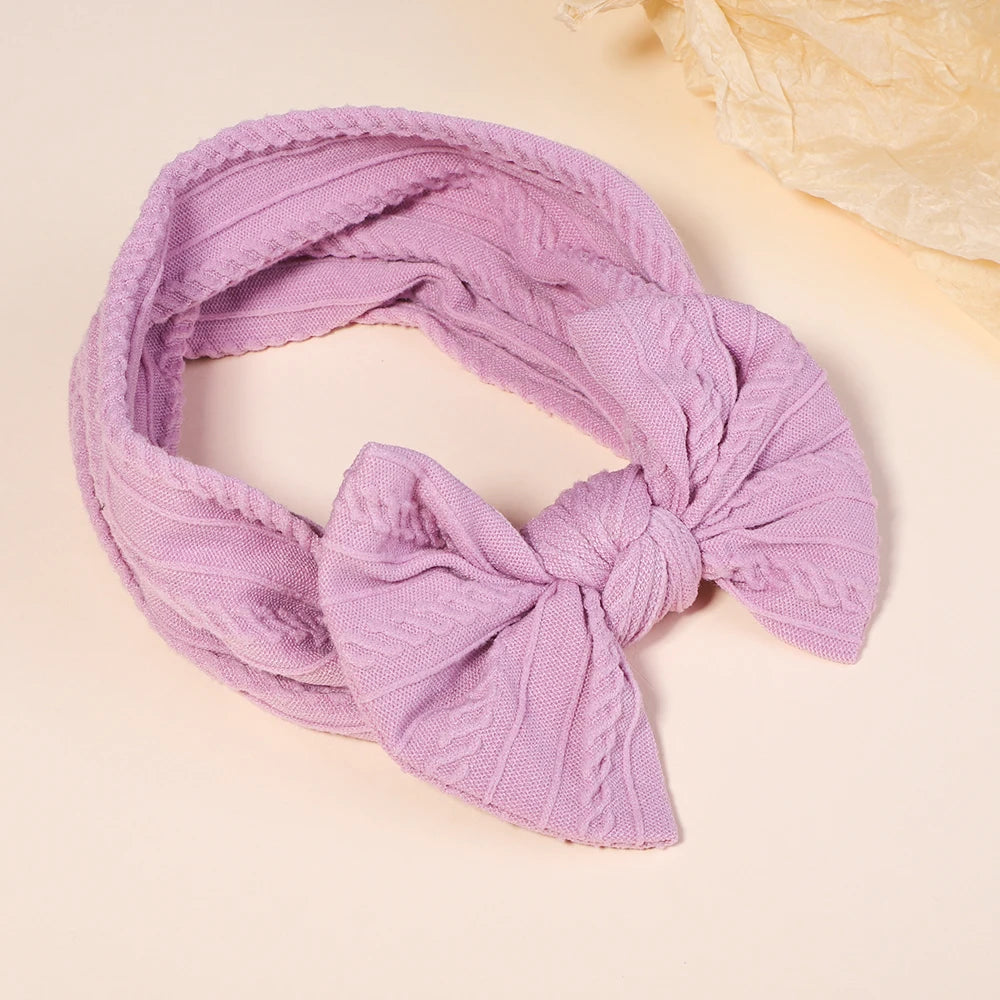 3PCS Cable Knit Elastic Baby Girl Headbands Set