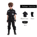 Cosplay Children Policeman Costumes Kids Christmas Party Carnival Police Uniform Halloween Boys Army Policemen Clothing Gift Set
