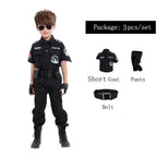 Cosplay Children Policeman Costumes Kids Christmas Party Carnival Police Uniform Halloween Boys Army Policemen Clothing Gift Set