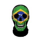 Halloween Skeleton Mask Elastic Mesh Hood Scary Party Cosplay Prop Breathable Face Cover Hood